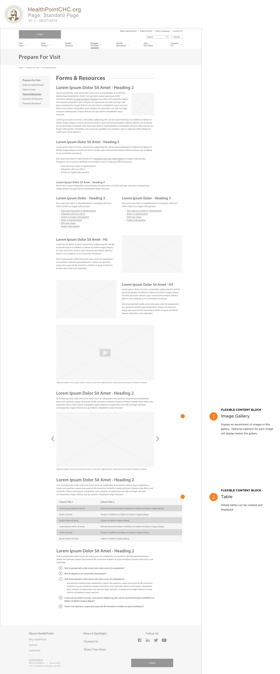 Wireframe - Standard Page